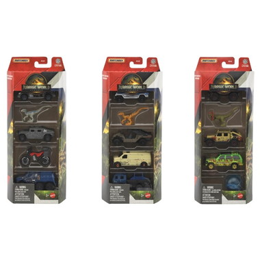 【予約】JGL60 　マッチボックス　ジュラシック・ワールド　５パック　アソート