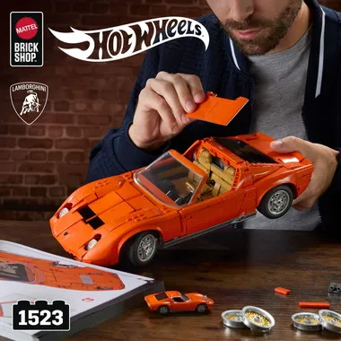 マテル ランボルギーニミウラ ホットウィールズ　メーべトイズ イタリア製 JHF61 マテル ブリックショップ ホットウィール ランボルギーニ ミウラ