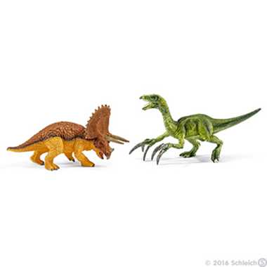 【メーカー取寄】42217 トリケラトプスとテリジノサウルス（小）