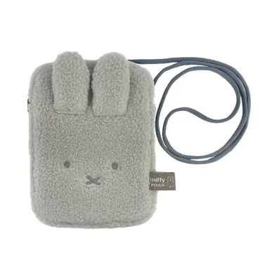 【メーカー取寄】どっとポーチ ミッフィー ショルダーショート（ボア/グレー）BE