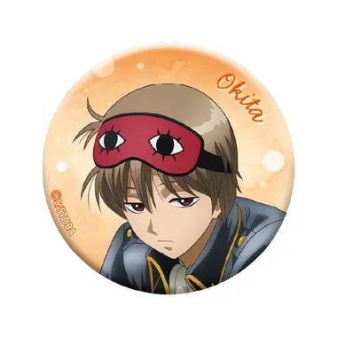 【予約】銀魂 うたたね グリッター缶バッジ（沖田）