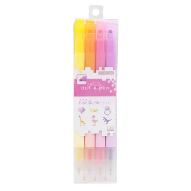 【メーカー取寄】S4541782 四角マーカー　ｄｏｔ　ｅ　ｐｅｎ（ドット・エ・ペン）　４本セットＡ