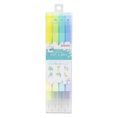【メーカー取寄】S4541790 四角マーカー　ｄｏｔ　ｅ　ｐｅｎ（ドット・エ・ペン）　４本セットＢ