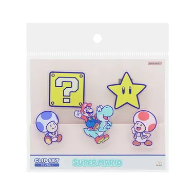 【メーカー取寄】アクリルクリップ５個セットスーパーマリオ味方