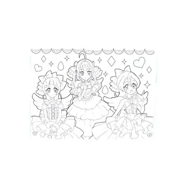 【メーカー取寄】Ｂ５ぬりえ　Ａ柄　キミとアイドルプリキュア