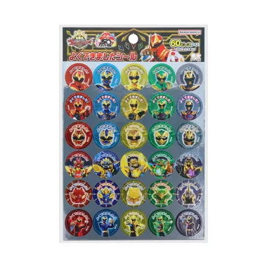 【メーカー取寄】よくできましたシール　　ゴジュウジャー