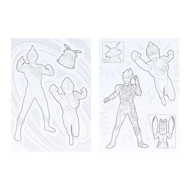 【メーカー取寄】7350242A ぬりえｄｅシール　ウルトラヒーローズ　　　　　　　　　　　　　　　　　