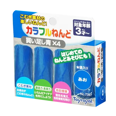 【メーカー取寄】7397 カラフルねんど青×4