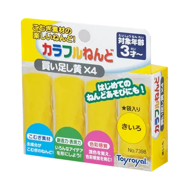 【メーカー取寄】7398 カラフルねんど黄×4