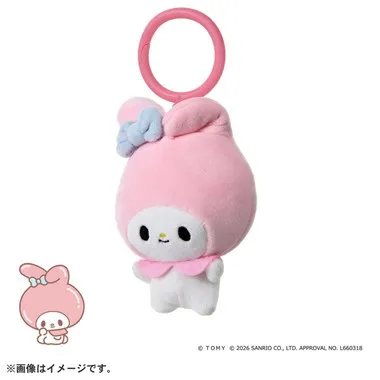 ぷにコミュ　ぷにぬいキーチェーン　マイメロディ　メロディのぷにるんず