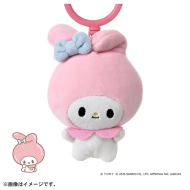 ぷにコミュ　ぷにぬいキーチェーン　マイメロディ　メロディのぷにるんず