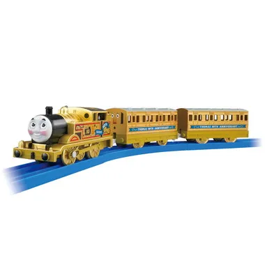 きかんしゃトーマス原作出版８０周年　ゴールドのプラレールトーマス