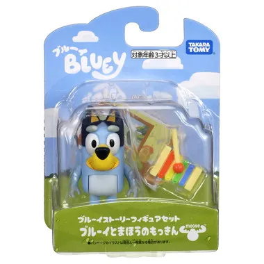 ブルーイ　ブルーイストーリーフィギュアセット　ブルーイとまほうのもっきん