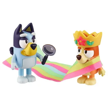 ブルーイ　ブルーイなかよしフィギュアセット　クイーンビンゴとブルーイ
