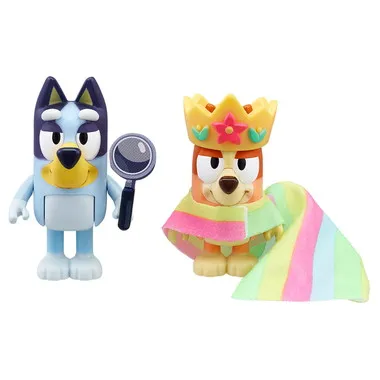 ブルーイ　ブルーイなかよしフィギュアセット　クイーンビンゴとブルーイ