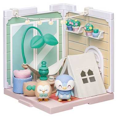 【別倉庫より取り寄せ商品】ポケモン　ポケピースハウス　ベランピングテラス　モクロー＆ポッチャマ
