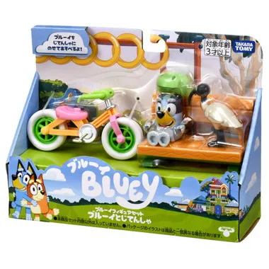 ブルーイ　ブルーイフィギュアセット　ブルーイとじてんしゃ