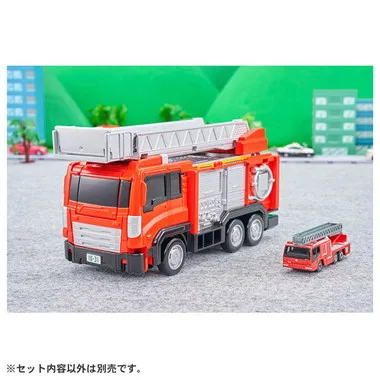 トミカビークルタウン　変形はしご消防車（トミカ付き）