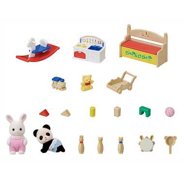 DF-20 おもちゃいっぱいセット-しろウサギ・パンダの赤ちゃん-