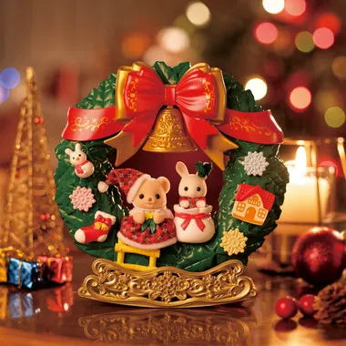クリスマスリース 26cm×23cm Xmas ｾｰ219 ロッキングクリスマスリース | 玩具卸売 カワダオンライン