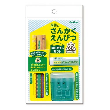 【メーカー取寄】N07002 三角鉛筆はじめてのセット（6B）