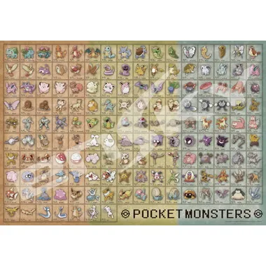 1000T-31  ポケットモンスターズ1000T-31　ポケモン図鑑 No.001～No.151
