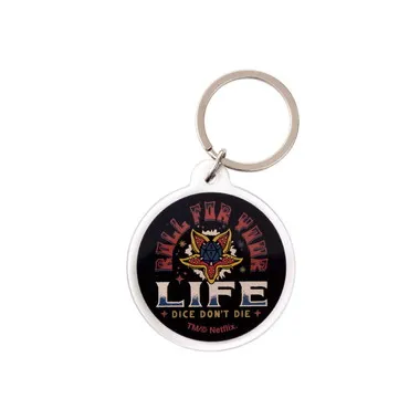 【メーカー取寄】クリアキーチェーン DICE DON'T DIE　Stranger Things