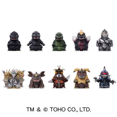 【メーカー取寄】ゴジラ ソフビパペットマスコット3