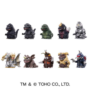 【メーカー取寄】ゴジラ ソフビパペットマスコット3