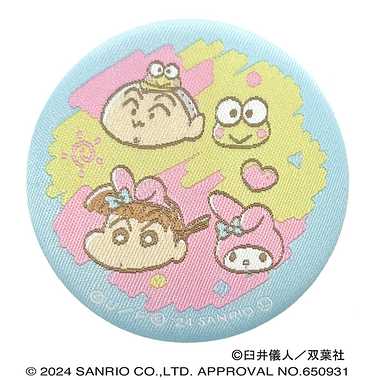 |メーカー品切れ中|【メーカー取寄】クレヨンしんちゃん×サンリオキャラクターズ 織り生地カンバッジコレクション