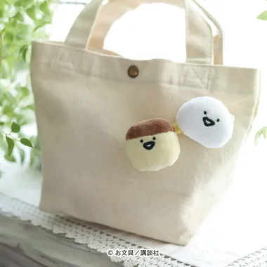 【メーカー取寄】お文具といっしょ 押すと音が鳴るふわふわバッジ お文具さん