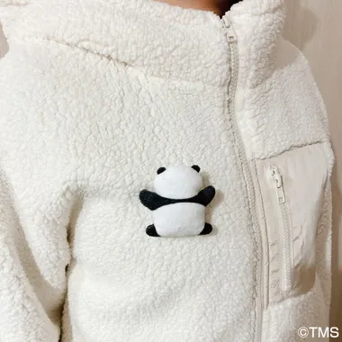 パンダコパンダ ふわふわバッジ ④くっつきパンちゃん