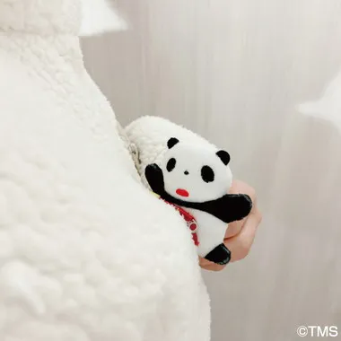 パンダコパンダ ふわふわバッジ ④くっつきパンちゃん