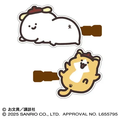 【メーカー取寄】アクリルマルチクリップ① ポムポムプリン×お文具といっしょ