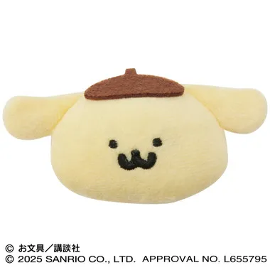【メーカー取寄】もふもふバッジ ③ポムポムプリン ポムポムプリン×お文具といっしょ