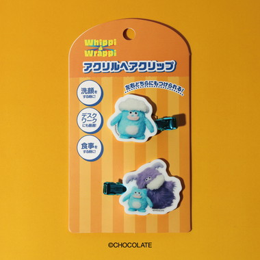 【メーカー取寄】アクリルヘアクリップ① ホイッピ＆ラッピ