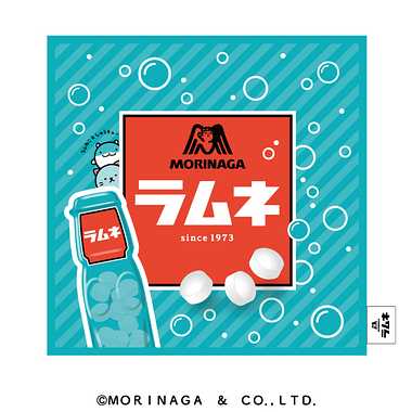 【メーカー取寄】森永ラムネ もちもちクッション ①スクエア