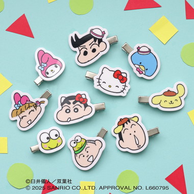 【メーカー取寄】クレヨンしんちゃん×サンリオキャラクターズ アクリルヘアクリップコレクション2
