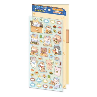 【メーカー取寄】ノンキャラクター　ポケットステッカーワールド　PSW-EX02　はたらくどうぶつ　まわるすし