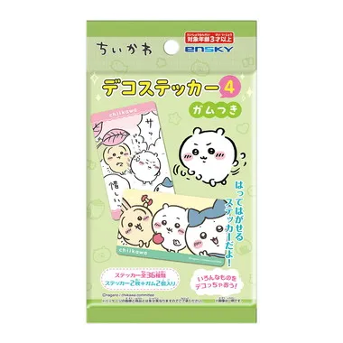 【メーカー取寄】デコステッカー４ガムつき ちいかわ