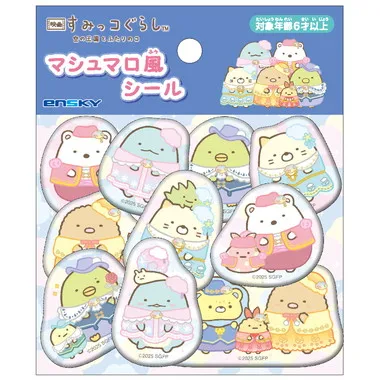 【メーカー取寄】マシュマロ風シール　映画 すみっコぐらし 空の王国とふたりのコ
