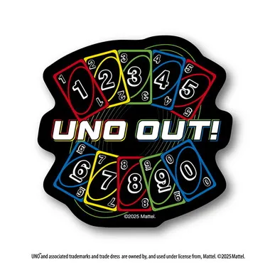 【メーカー取寄】ダイカットステッカーミニ　UNO OUT! UNO