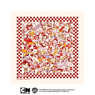 【メーカー取寄】バンダナハンカチ②チェッカー　パワーパフガールズ