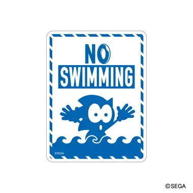 |メーカー品切れ中|【メーカー取寄】注意表記ステッカー　③ ソニック・ザ・ヘッジホッグ