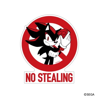|メーカー品切れ中|【メーカー取寄】注意表記ステッカー　④ ソニック・ザ・ヘッジホッグ