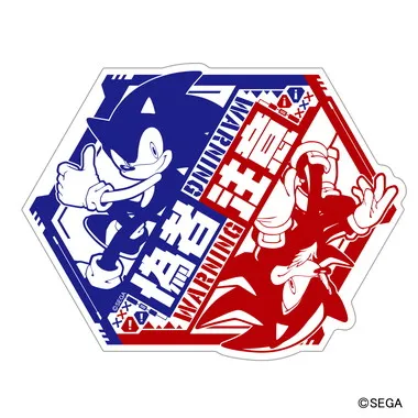 |メーカー品切れ中|【メーカー取寄】注意表記ステッカー　⑦ ソニック・ザ・ヘッジホッグ