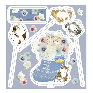 【メーカー取寄】2WAYピックリルスタンド Winter　mofusand×日比谷花壇