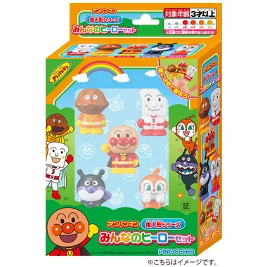 アンパンマン　指人形シリーズ　みんなのヒーローセット