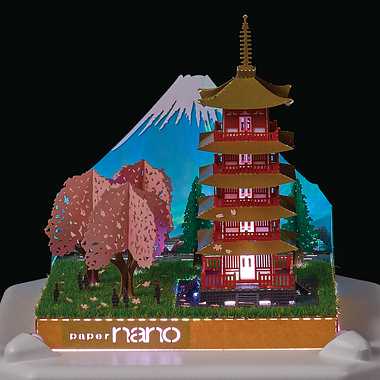 PN-144 富士の見える五重塔と桜 | 玩具の卸売サイト カワダオンライン