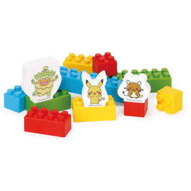 OD-04 おおきなダイヤブロック モンポケ　ピカチュウとブロックあそび